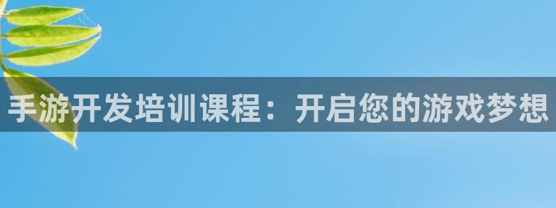 汇丰娱乐在线对子预测：手游开发培训课程：开启您的游戏梦想